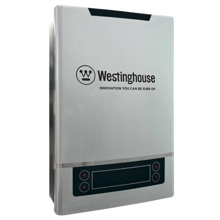 Westinghouse 12 Kw Electric Water Heater offers you instant, endless and consistent temperature hot water all day, everyday. This water heater with compact size and sleek design, can be mounted in any angle, perfect for kitchens, bathrooms etc - HT382E75 Westinghouse 12 Kw Electric Water Heater offers you instant, endless and consistent temperature hot water all day, everyday. This water heater with compact size and sleek design, can be mounted in any angle, perfect for kitchens, bathrooms etc - HT382E75